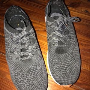 Black and orange sneakers